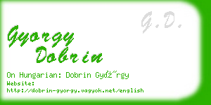 gyorgy dobrin business card